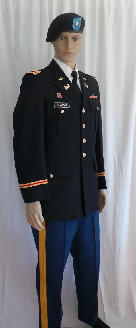 Army Enlisted Dress Uniform with Yellow Accents