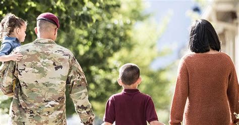 Army soldier with family