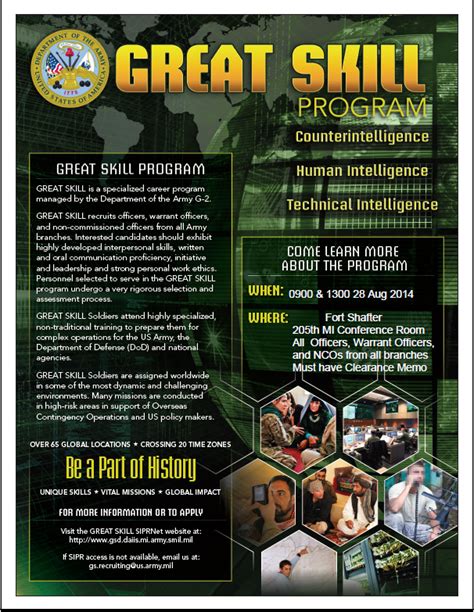 Army Great Skills Program Application