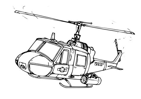 Army helicopter coloring page