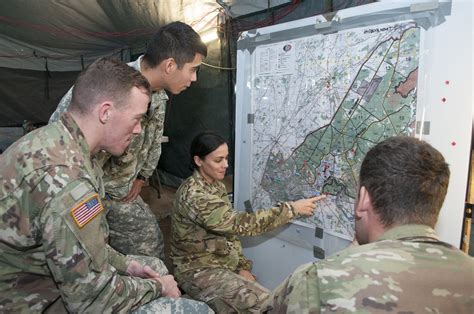 US Army Intelligence Officer working in the field