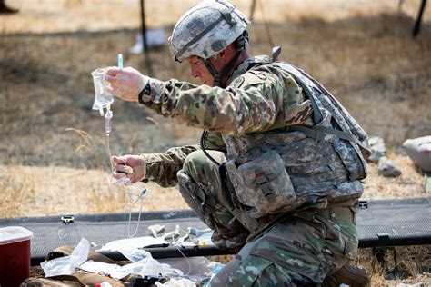 Army Medic Participating in Peer Support Activity