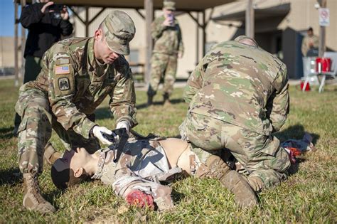 Army Medic Providing Routine Medical Care