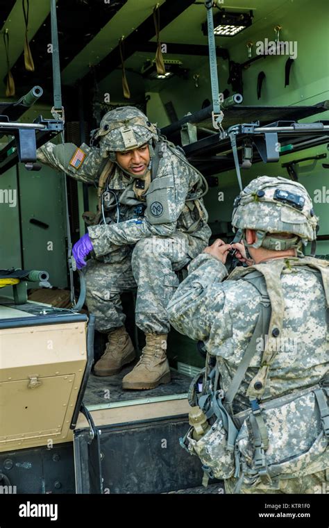 Army medic engaging enemy forces during medical evacuation