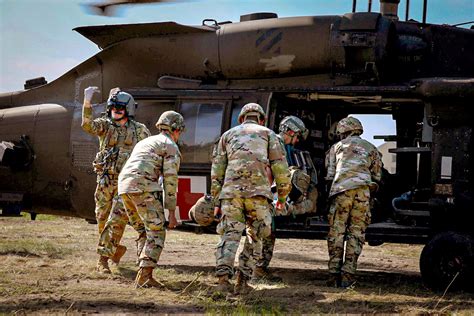 Army medical team in action