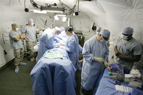 Army medical professionals in the operating room