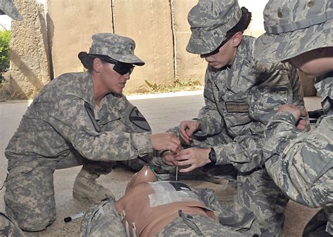 Army medics with firearms