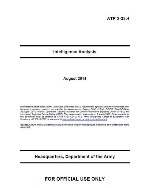 Army Military Intelligence Intelligence Analysis