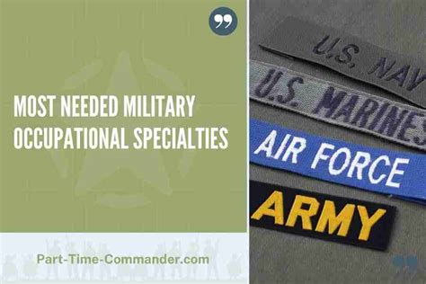 Army Military Occupation Specialties