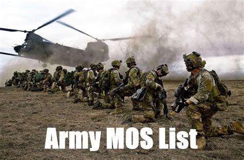 Army MOS Career