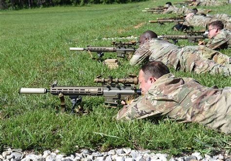 Army National Guard Soldier with Rifle