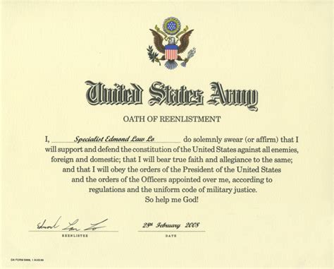 Army Oath of Office