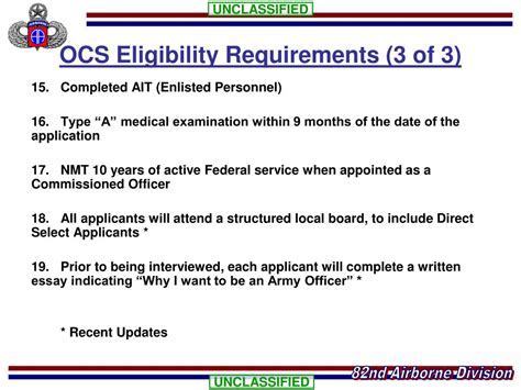 Army OCS Requirements 2024