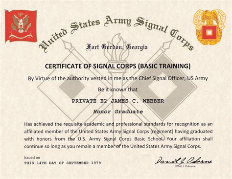 Army Officer Certifications