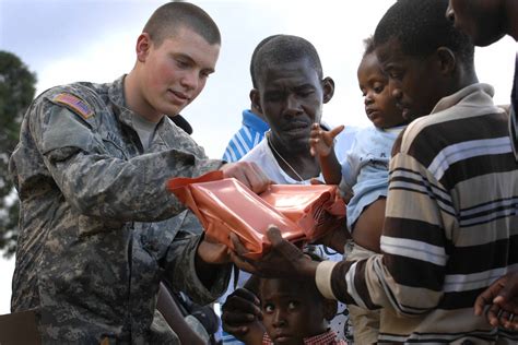 Army officers on a humanitarian mission