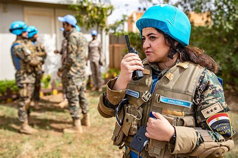 Army officers on a peacekeeping mission