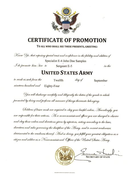 Army Promotions