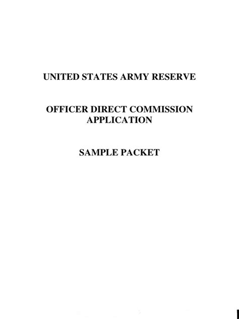 Army Reserve Officer Direct Commission image 1