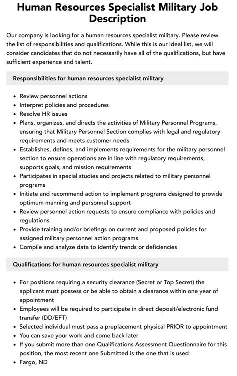 US Army Specialist Responsibilities