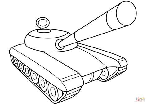 Army tank coloring page