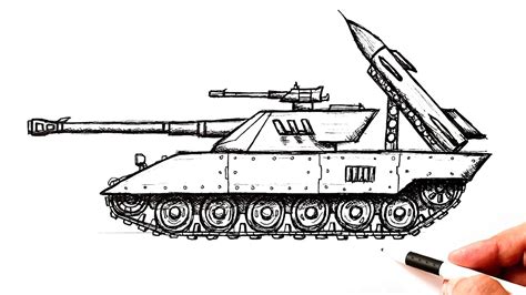 Army tank drawing 2