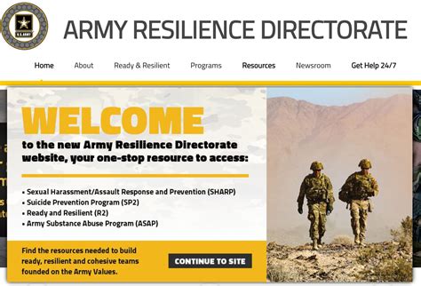 Army website image