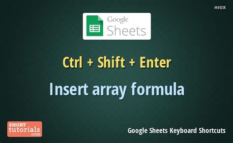 Array Formula Shortcuts in Mac Excel