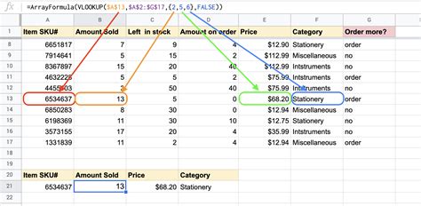 Array Formulas in Google Sheets