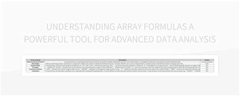 Data analysis with Arrayformula