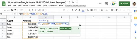 Simple calculation with Arrayformula