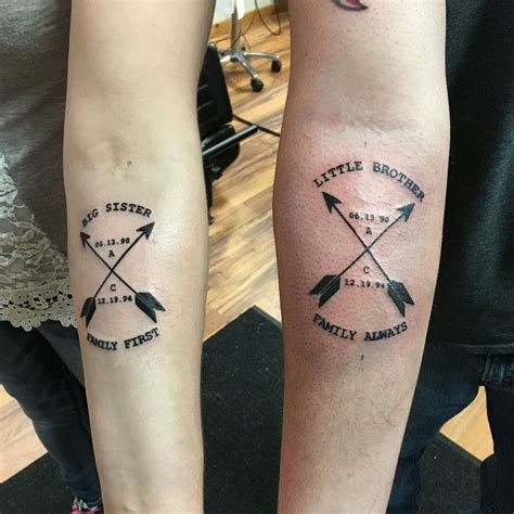 Arrow tattoos for brothers