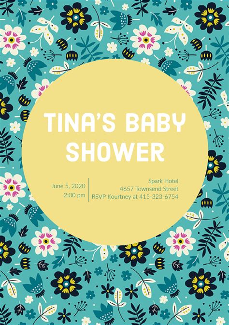 Art Deco Baby Shower Invitation Template