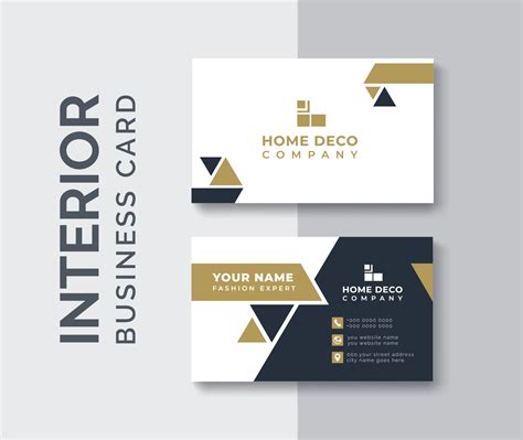 Art deco interior design business card template