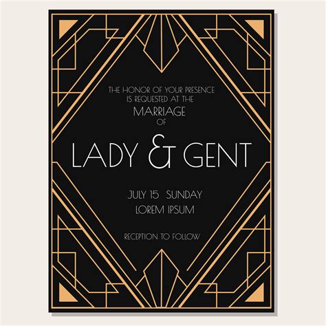 Art Deco Invitation Templates