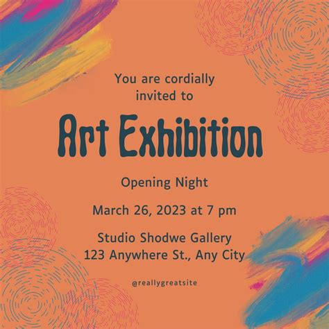 Art Show Invitation Template Design