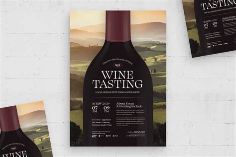 An art wine flyer template example