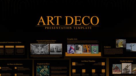 Art Deco Slides Template Design Example 8