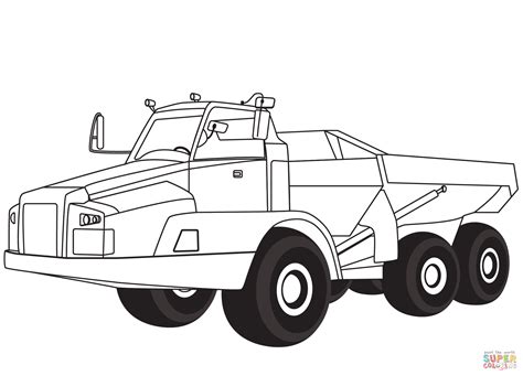 Articulated Dump Truck Coloring Pages