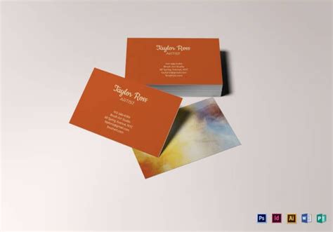 Artist Business Card Template 4