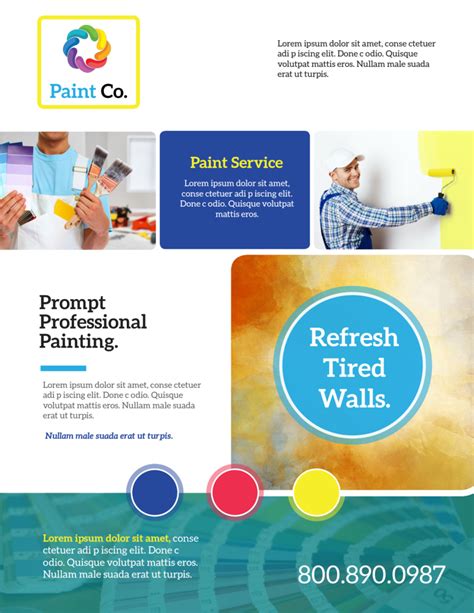 An artistic painting flyer template example