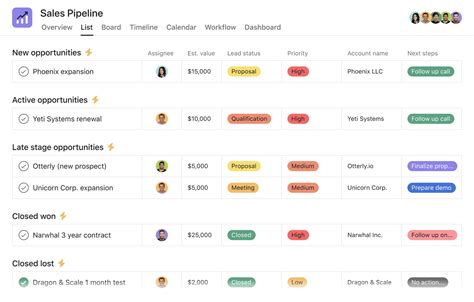 Asana Sales Template