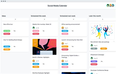 Asana Social Media Marketing Template