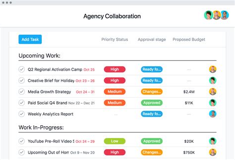 Asana Team Collaboration Template