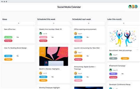 Asana Content Calendar Template