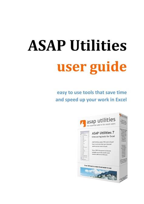 Benefits of using ASAP Utilities