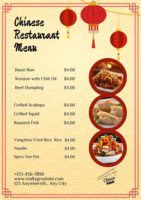 Asian Menu Template