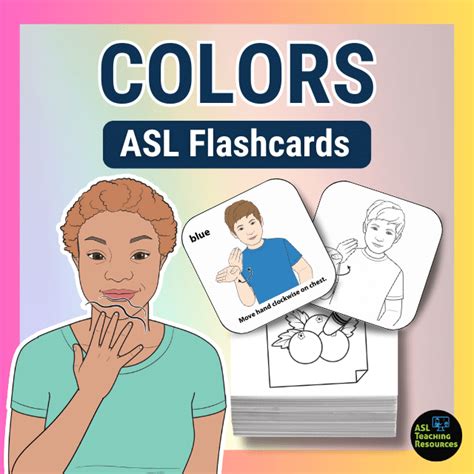 ASL Colors Printable