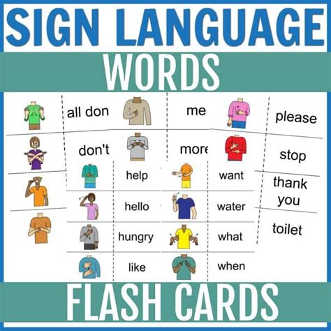 ASL printable flashcards