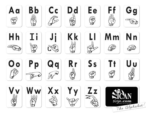 ASL vocabulary list