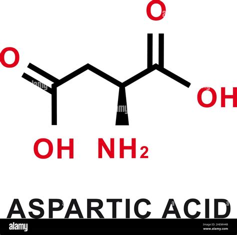 Aspartic acid structure illustration